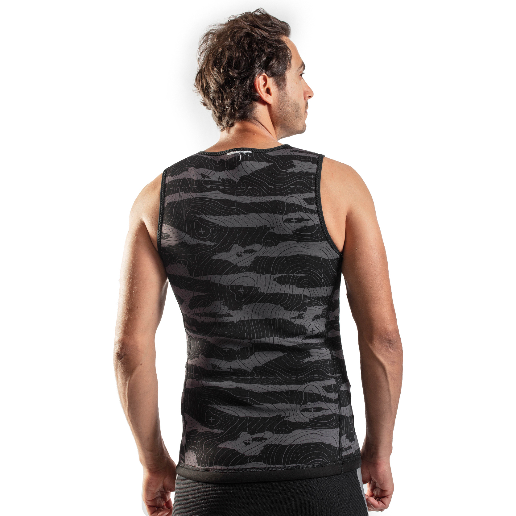 2025 Gul Mens Response 1.5mm Flatlock T2 Wetsuit Vest RE7302-C1 - Black / Contour Camo